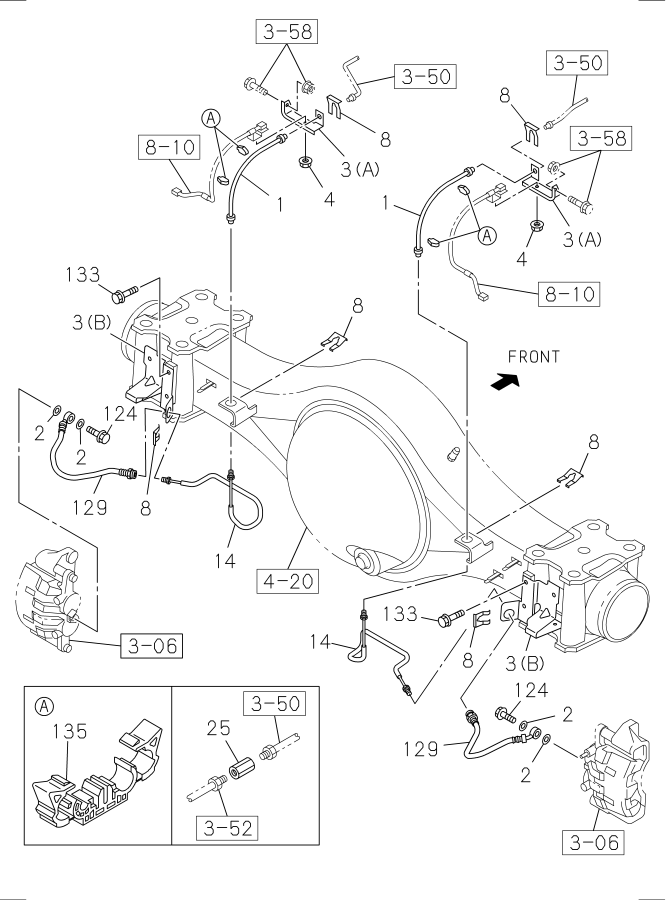 Diagram BRAKE PIPING; OIL,REAR for your 2022 Isuzu NQR  SINGLE CAB 