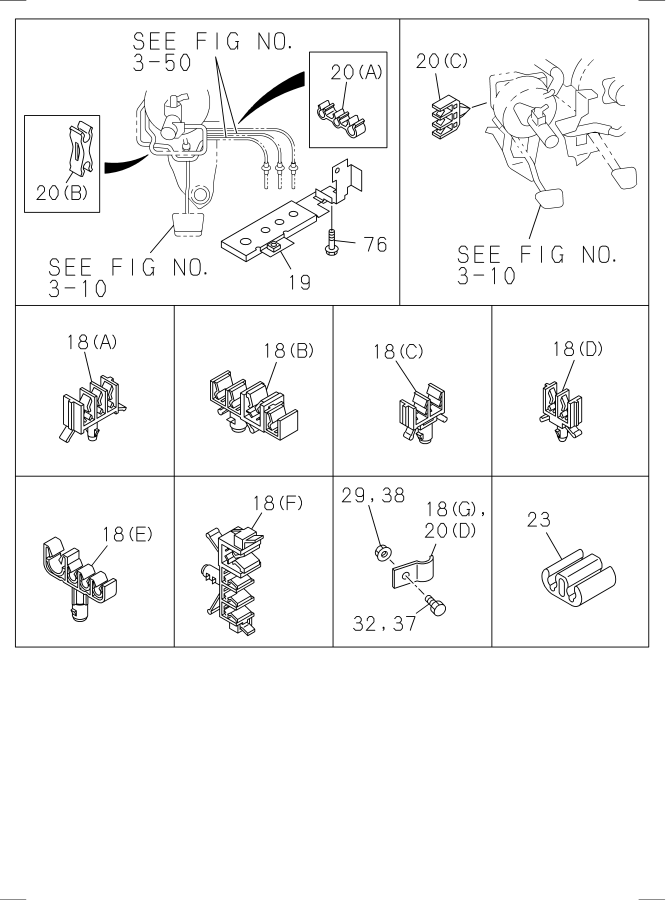 Diagram FIXING PARTS; OIL PIPING for your Isuzu