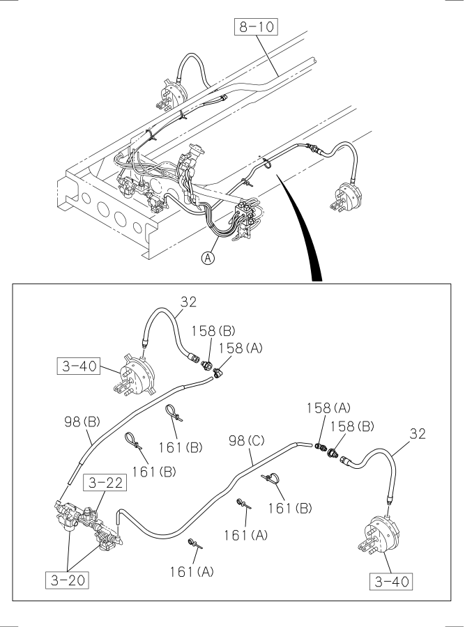 Diagram BRAKE PIPING; AIR,FRONT for your Isuzu