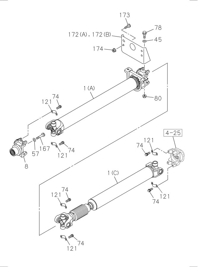 Diagram PROPELLER SHAFT for your Isuzu