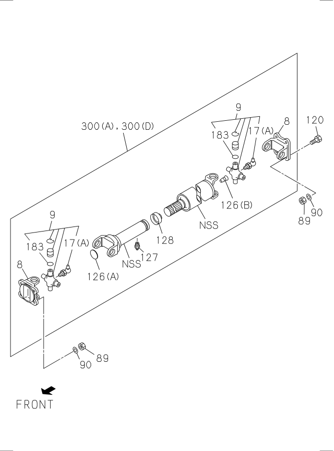 Diagram PROPELLER SHAFT for your 2002 Isuzu NQR DOUBLE CAB AND LONG CHASSIS DIESEL 4HE1 (RLY) 