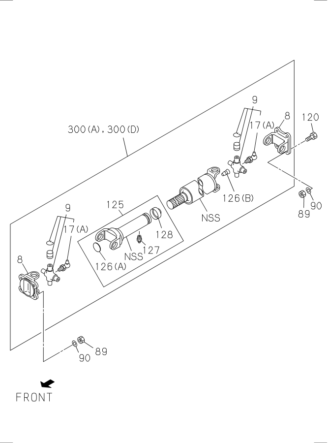 Diagram PROPELLER SHAFT for your 2004 Isuzu NPR-HD   