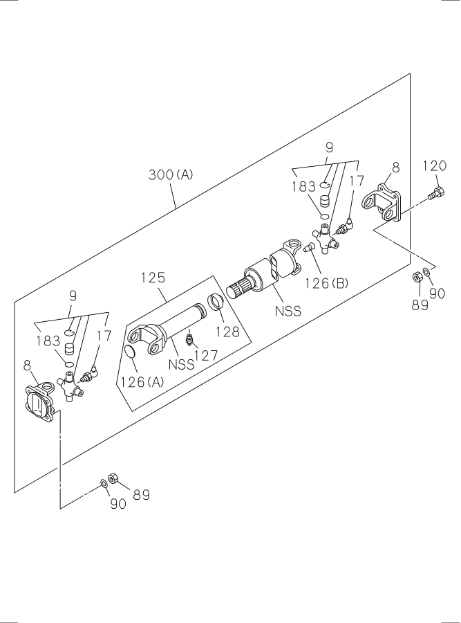 Diagram PROPELLER SHAFT for your 2010 Isuzu NQR  DOUBLE CAB AND SUPERLONG CHASSIS 