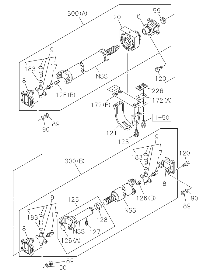 Diagram PROPELLER SHAFT for your Isuzu