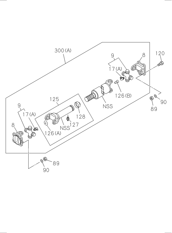 Diagram PROPELLER SHAFT NPR for your Isuzu