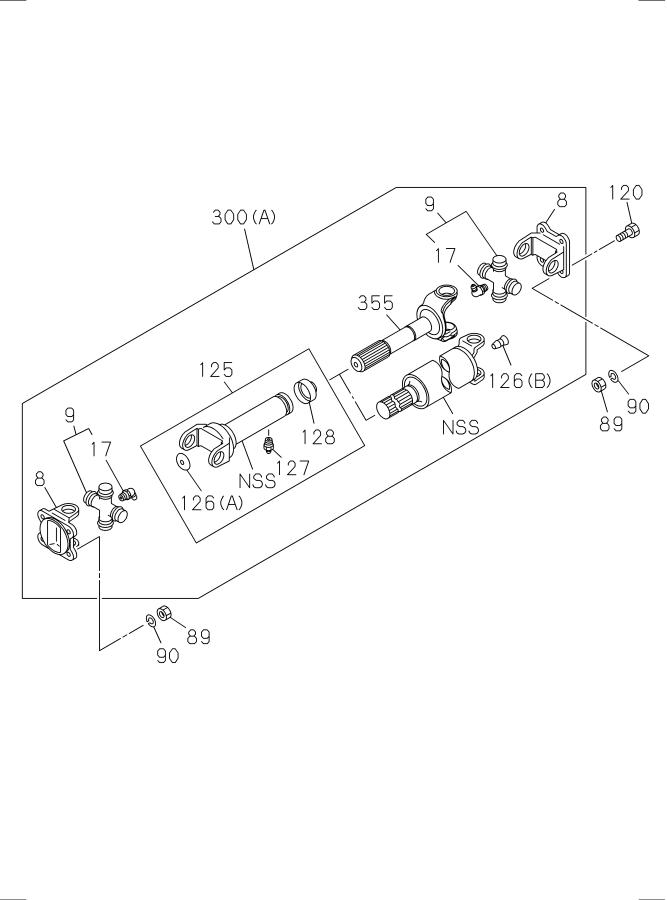 Diagram PROPELLER SHAFT NRR for your Isuzu