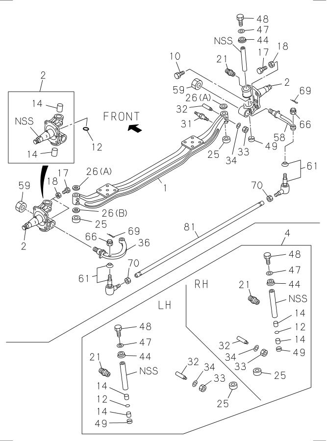 Diagram FRONT AXLE for your 2006 Isuzu NPR-HD SINGLE CAB AND SUPERLONG CHASSIS GAS V8 (LQ4) 