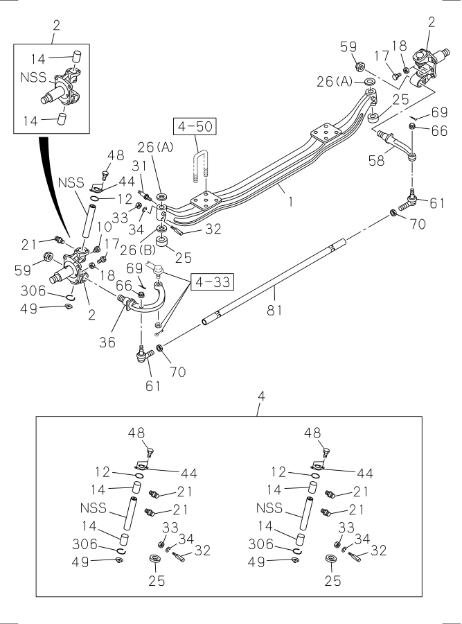 Diagram FRONT AXLE for your Isuzu