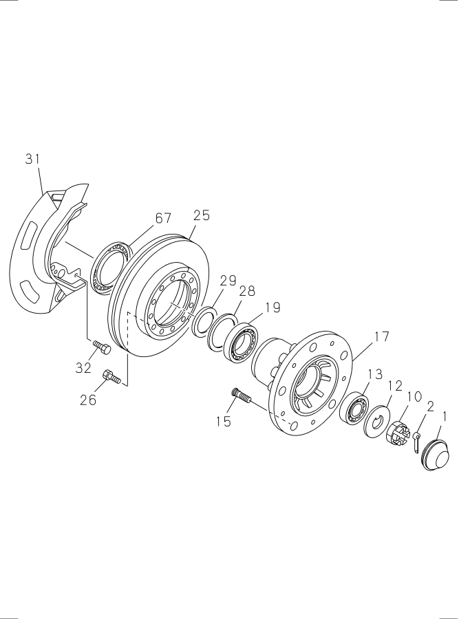 Diagram FRONT HUB AND DRUM OR ROTOR for your 2010 Isuzu NPR   