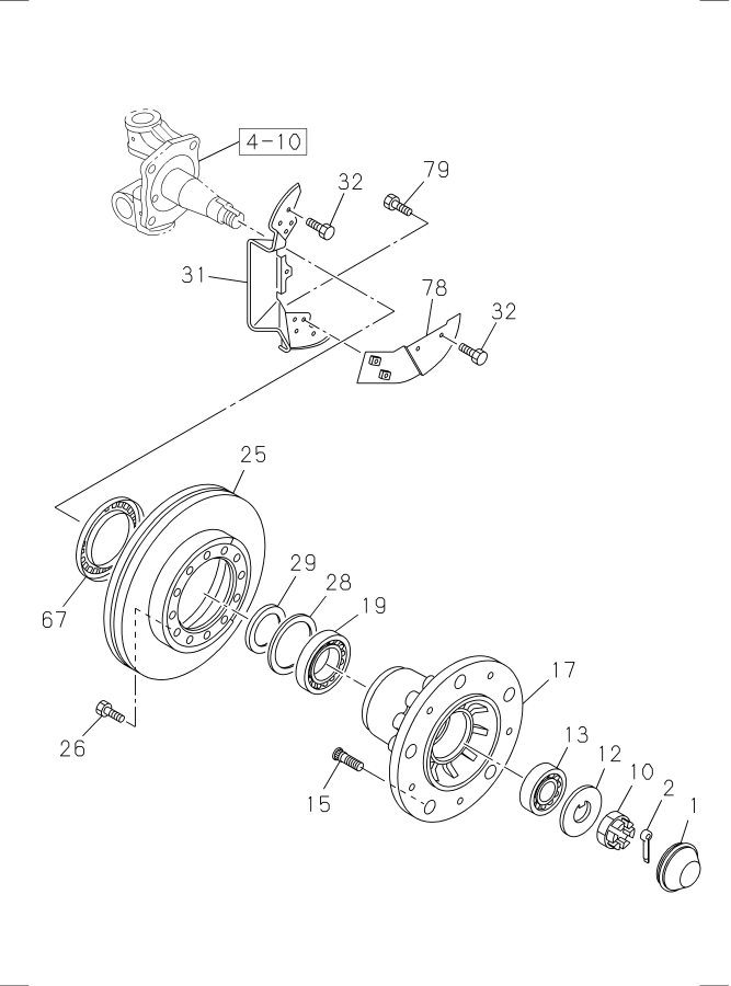 Diagram FRONT HUB AND DRUM OR ROTOR for your 2020 Isuzu NQR   
