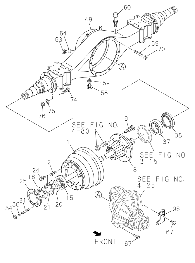 Diagram REAR AXLE CASE AND SHAFT for your 2006 Isuzu NPR   