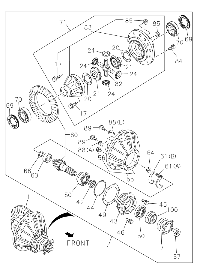 Diagram REAR FINAL DRIVE for your 2019 Isuzu FTR   