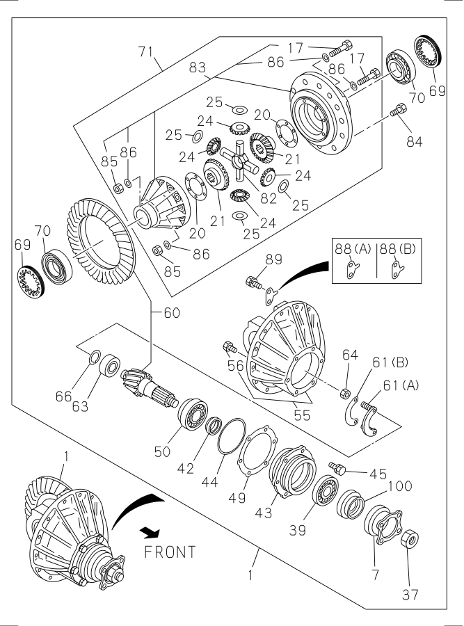 Diagram REAR FINAL DRIVE for your 2001 Isuzu NQR   