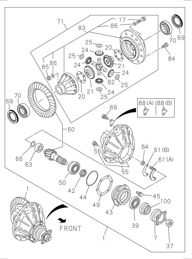 Diagram REAR FINAL DRIVE for your 2001 Isuzu NQR   