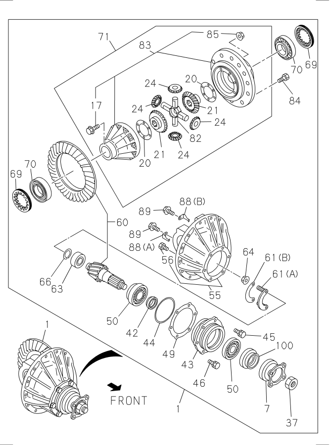 Diagram REAR FINAL DRIVE for your 2022 Isuzu FVR   