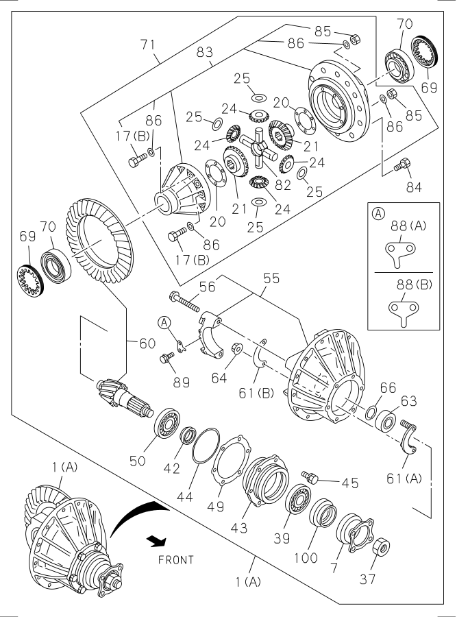 Diagram REAR FINAL DRIVE for your 2001 Isuzu NQR   