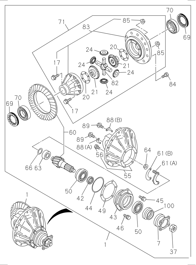 Diagram REAR FINAL DRIVE for your 2023 Isuzu FTR   