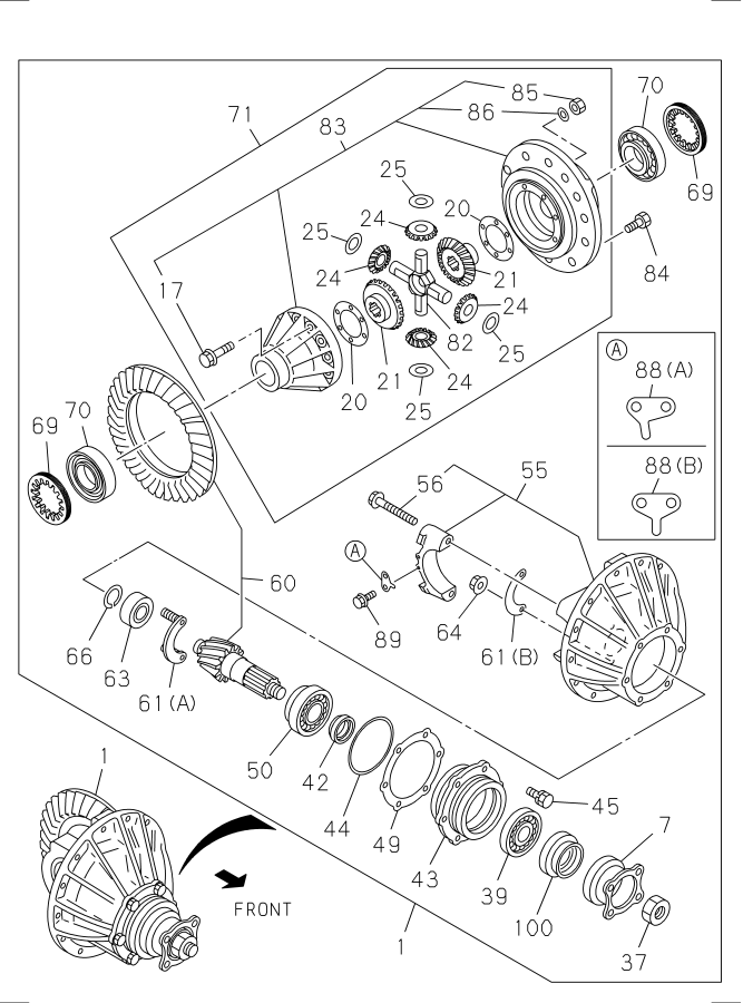 Diagram REAR FINAL DRIVE for your 2001 Isuzu NQR   