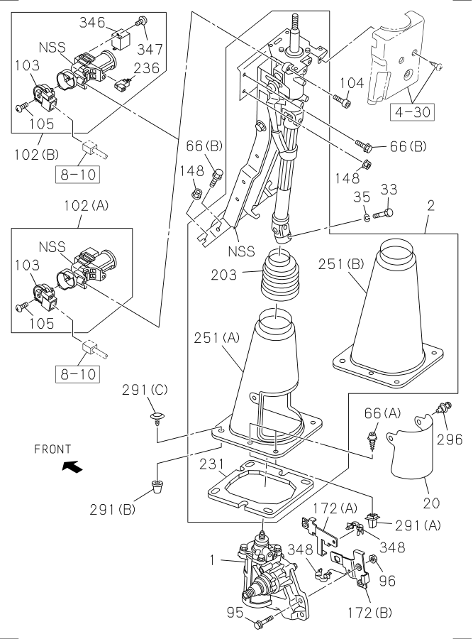 Diagram STEERING COLUMN AND SHAFT for your Isuzu