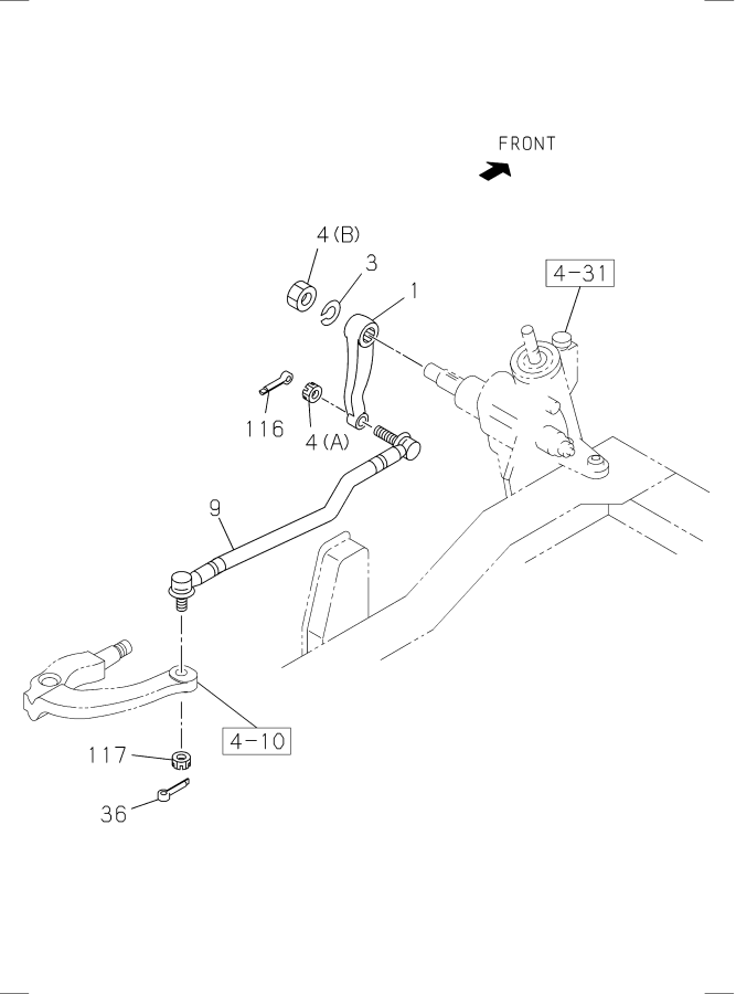 Diagram STEERING LINKAGE for your 2010 Isuzu NPR-HD   