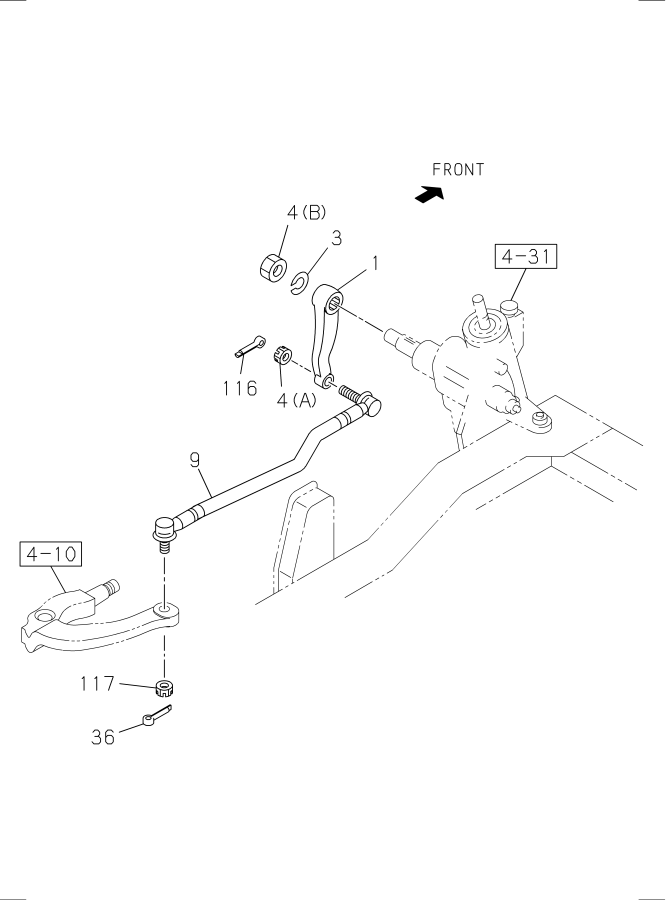 Diagram STEERING LINKAGE for your 2010 Isuzu NPR-HD   