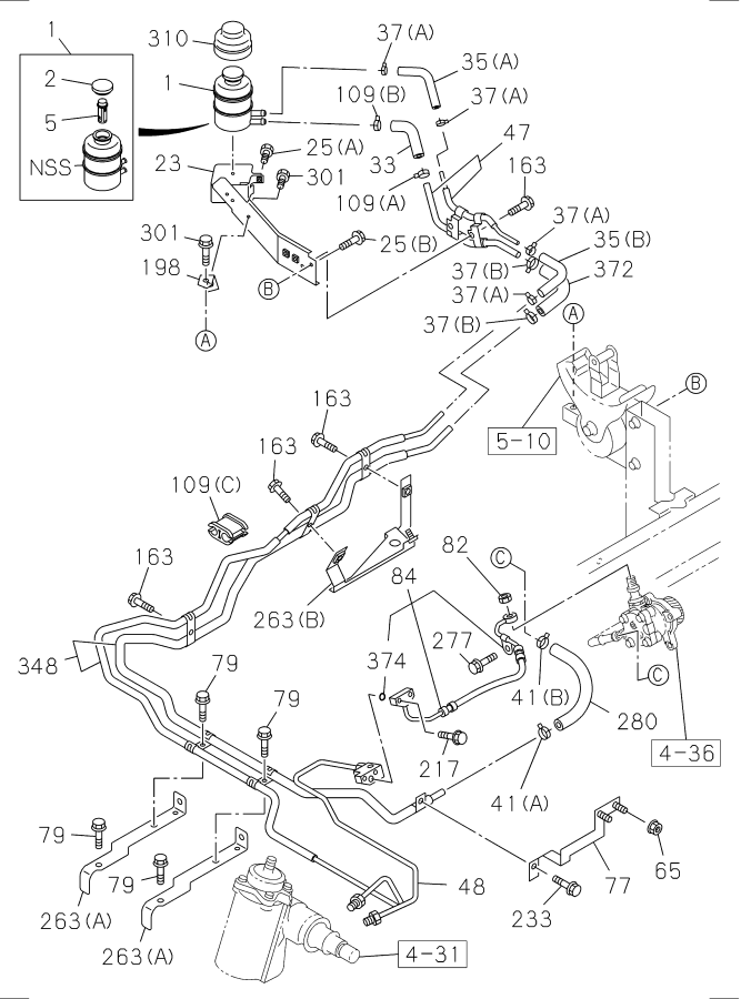 Diagram POWER STEERING CONTROL; CHASSIS SIDE for your 2013 Isuzu