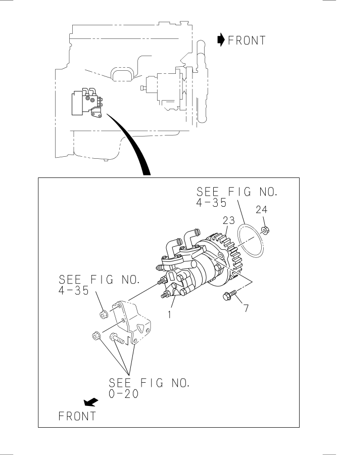 Diagram POWER STEERING CONTROL; ENGINE SIDE for your 1996 Isuzu NPR DOUBLE CAB AND LONG CHASSIS DIESEL 4BD2 (RLW) 