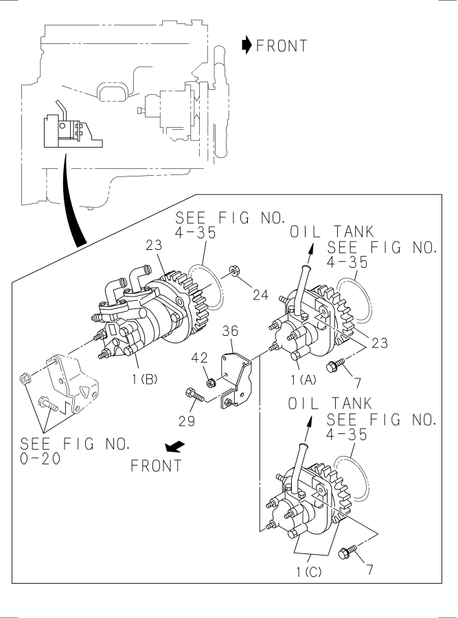 Diagram POWER STEERING CONTROL; ENGINE SIDE for your 1996 Isuzu NPR DOUBLE CAB AND LONG CHASSIS DIESEL 4BD2 (RLW) 