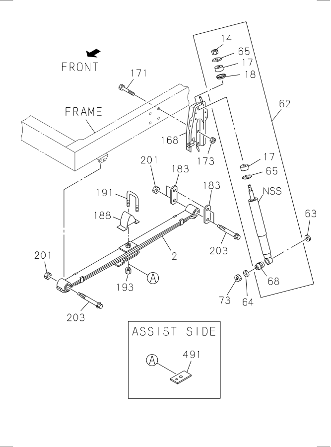 Diagram FRONT SUSPENSION for your Isuzu