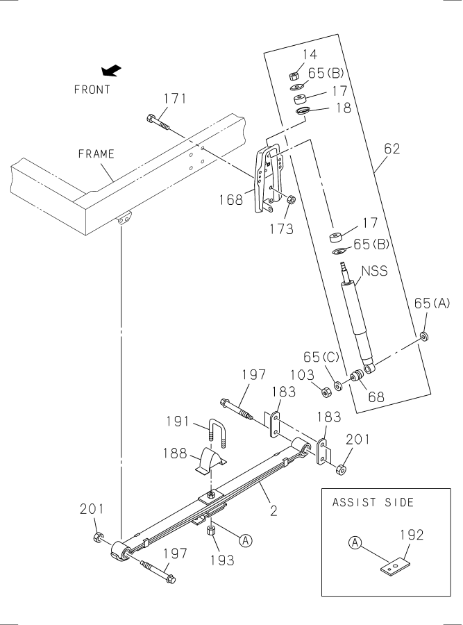 Diagram FRONT SUSPENSION for your 2013 Isuzu