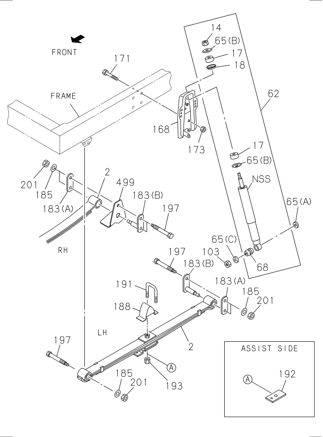 Diagram FRONT SUSPENSION for your 2013 Isuzu