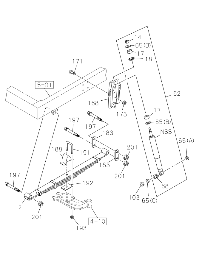 Diagram FRONT SUSPENSION for your Isuzu NPR-HD  