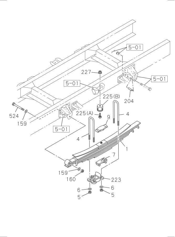 Diagram REAR SUSPENSION for your 2007 Isuzu NPR-HD   