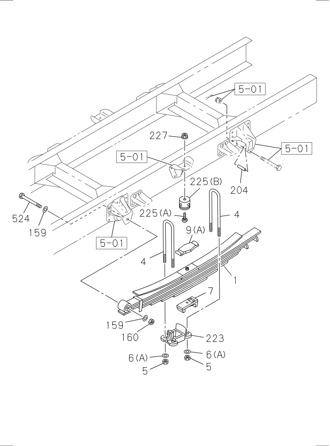 Diagram REAR SUSPENSION for your 2007 Isuzu NPR-HD   