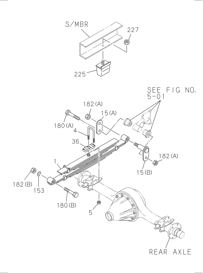 Diagram REAR SUSPENSION for your 2001 Isuzu NPR-HD   