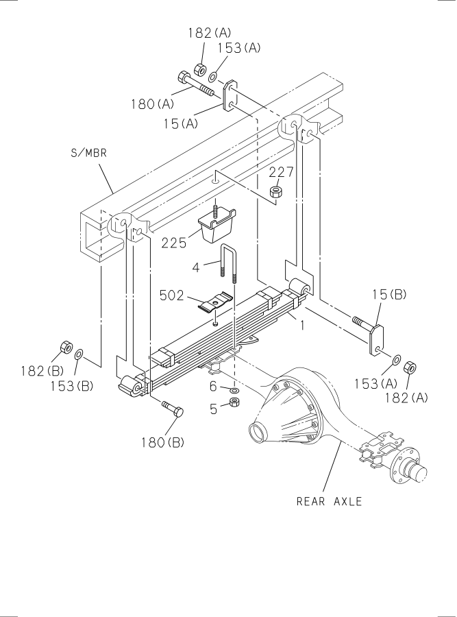 Diagram REAR SUSPENSION for your 2018 Isuzu NPR   