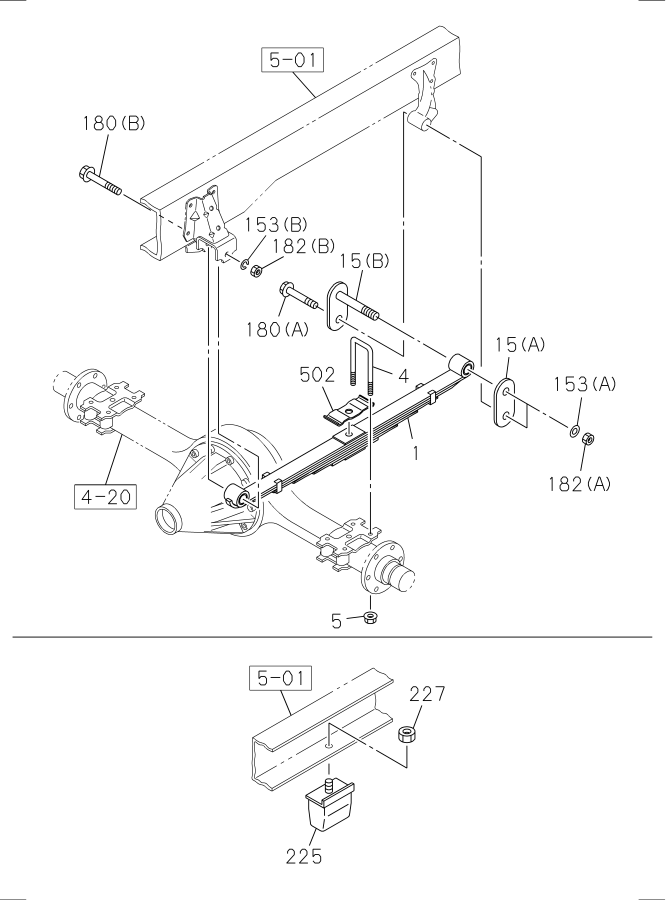 Diagram REAR SUSPENSION for your Isuzu NPR  