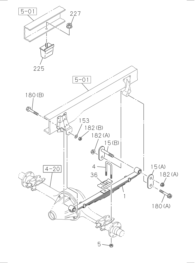 Diagram REAR SUSPENSION for your Isuzu