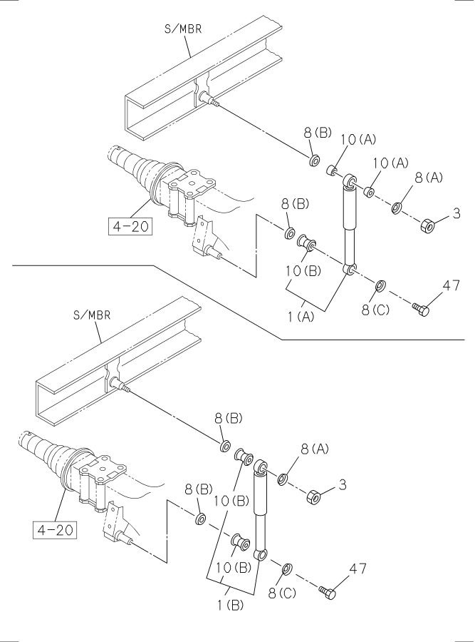 Diagram SHOCK ABSORBER; REAR SUSPENSION for your 2013 Isuzu NQR DIESEL 4HK1-TCS (RJS) SINGLE CAB AND SUPERLONG CHASSIS 