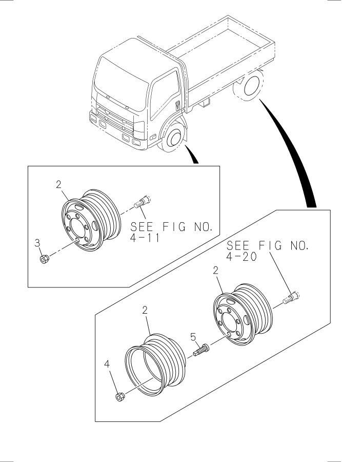 Diagram ROAD WHEEL for your 2003 Isuzu NPR-HD   