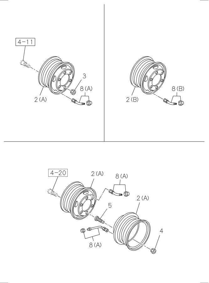 Diagram ROAD WHEEL for your 1998 Isuzu NPR-HD   