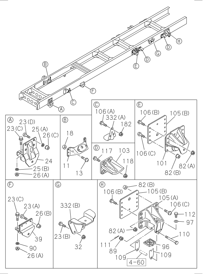 Diagram FRAME AND OTHER PARTS for your Isuzu