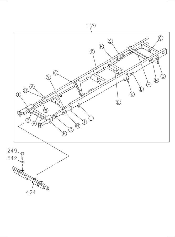 Diagram FRAME AND OTHER PARTS for your 2024 Isuzu NQR   