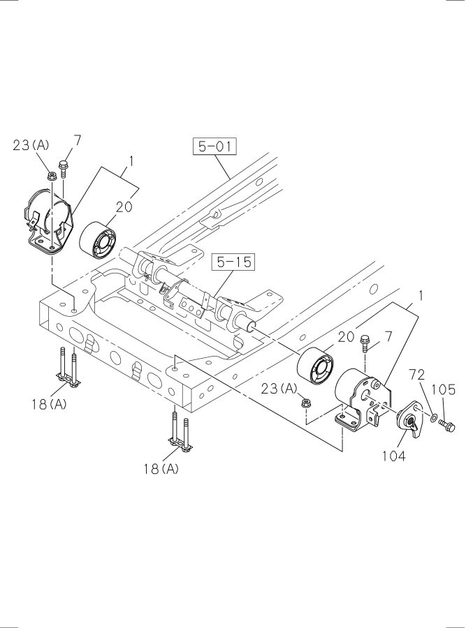 Diagram CAB MOUNTING; FRAME SIDE NRR for your Isuzu