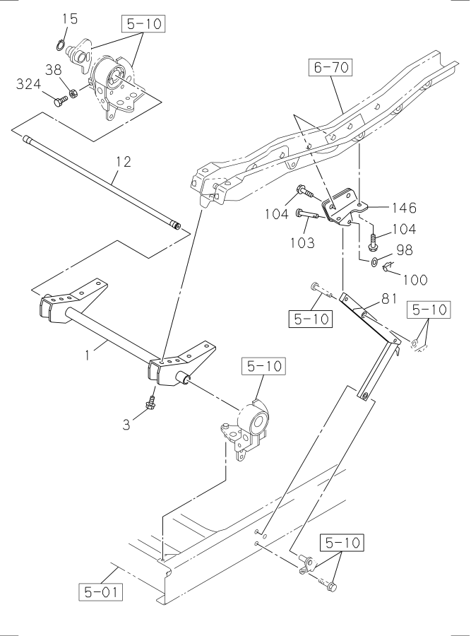 Diagram CAB MOUNTING; CAB SIDE for your Isuzu