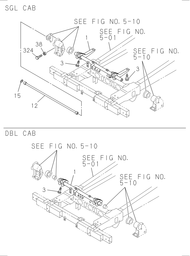 Diagram CAB MOUNTING; CAB SIDE for your 2008 Isuzu NQR DOUBLE CAB  