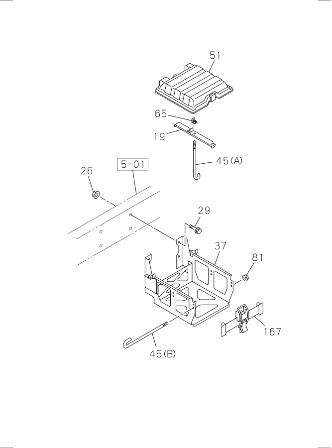 Diagram BATTERY CARRIER for your Isuzu