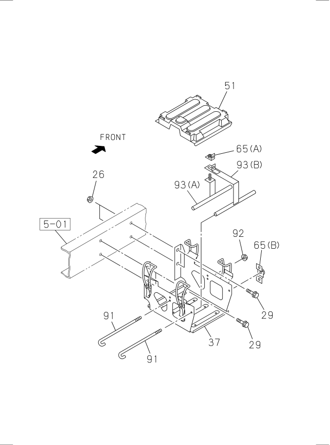 Diagram BATTERY CARRIER for your Isuzu