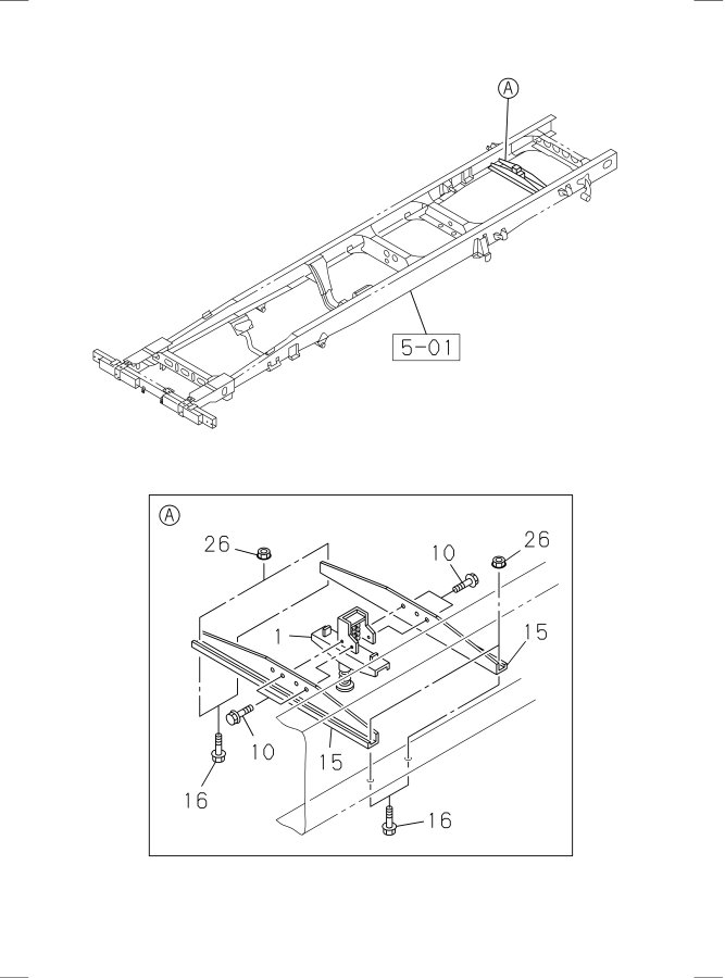 Diagram SPARE TIRE CARRIER AND COVER for your 2024 Isuzu NQR   