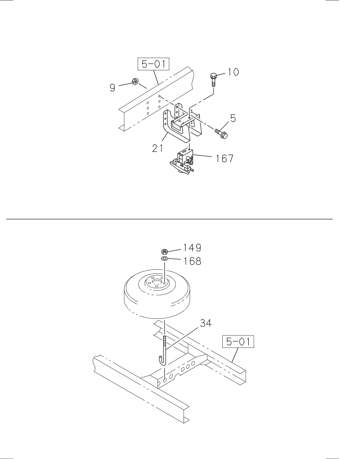 Diagram SPARE TIRE CARRIER AND COVER for your Isuzu